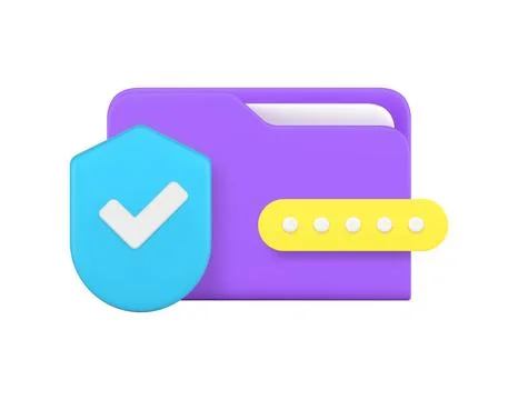 Document folder data information protection password access safety storage .. Stock Illustration