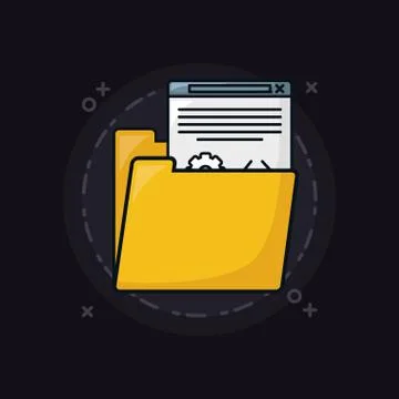 Document folder design Stock Illustration