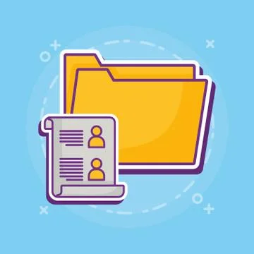 Document folder design Stock Illustration
