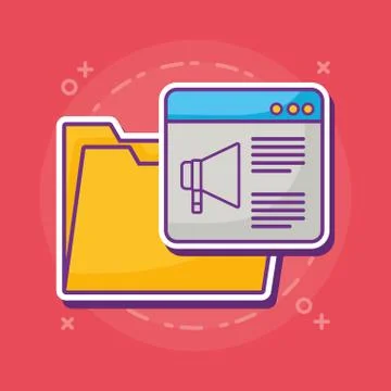 Document folder design Illustrazione stock