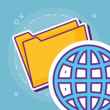 Document folder design Stock Illustration