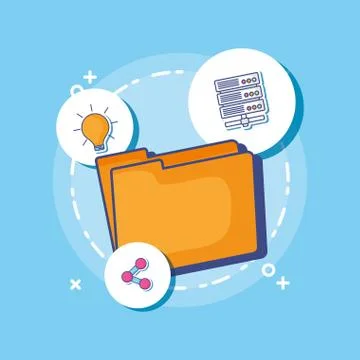 Document folder design Stock Illustration