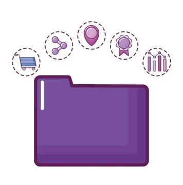 Document folder design Stock Illustration