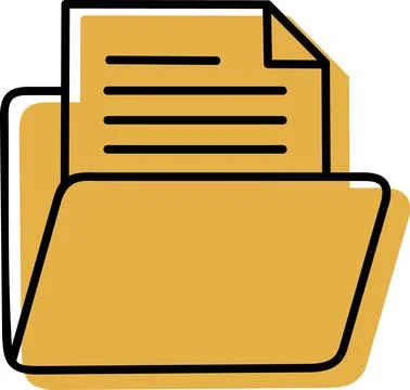 Document Folder File Management Office Illustration Stock Illustration
