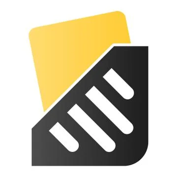 Document folder flat icon. Standing case with paper symbol, gradient style Stock Illustration