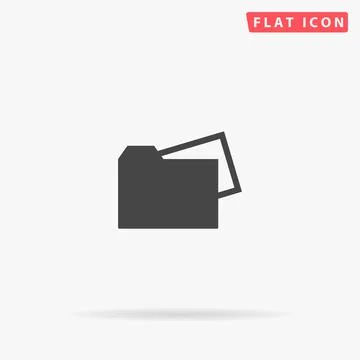 Document Folder flat vector icon Stock Illustration