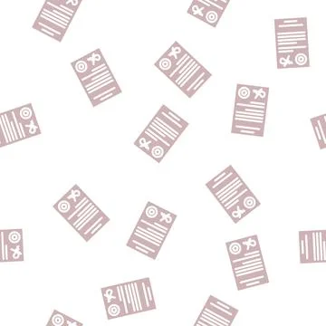 Document folder glyph vector seamless pattern Stock Illustration