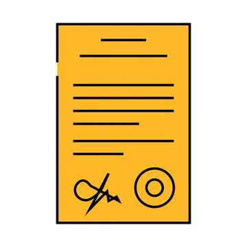 Document folder icon color illustration 库存插图
