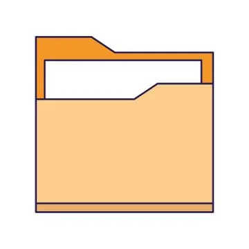 Document folder icon, colorful design Stock Illustration