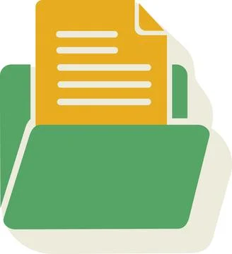 Document folder icon for file management Stock Illustration