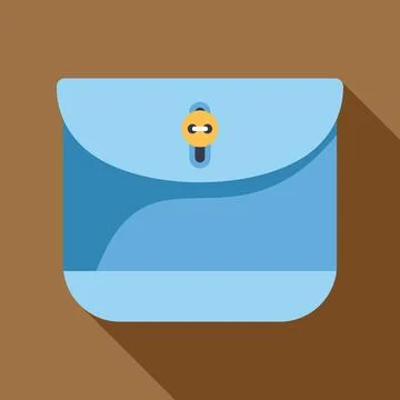 Document folder icon with flat design and long shadow Stock Illustration