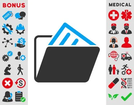 Document Folder Icon Stock Illustration