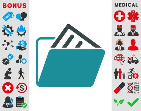Document Folder Icon Stock Illustration