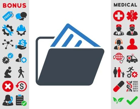 Document Folder Icon Stock Illustration