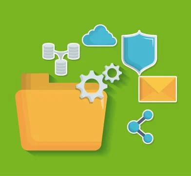 Document folder icon 库存插图