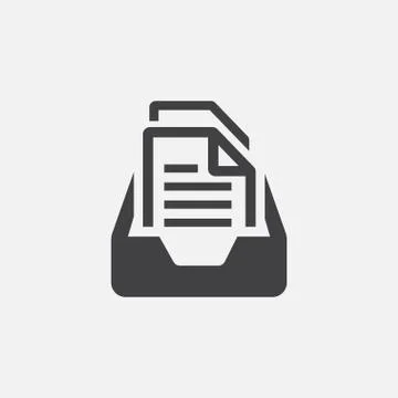 Document folder icon Stock Illustration