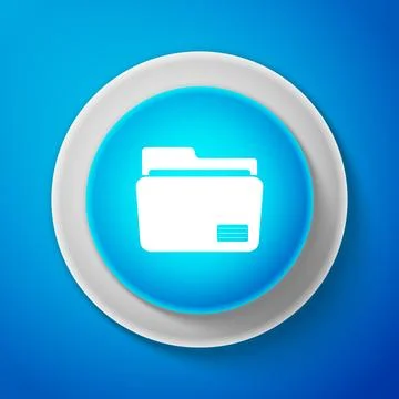 Document folder icon isolated on blue background. Accounting binder symbol イラスト素材