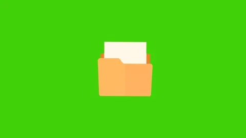 Document folder icon isolated on green background. Stock Footage 288710222