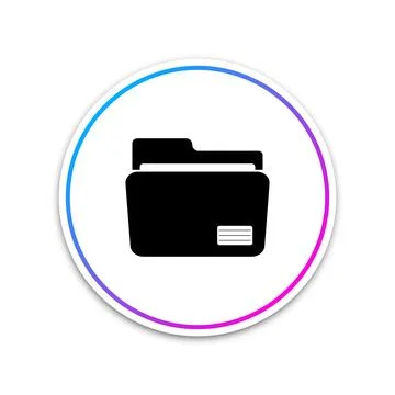 Document folder icon isolated on white background. Accounting binder symbol Stock Illustration