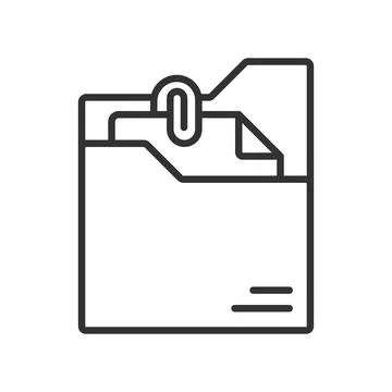Document folder icon in line design. document, folder, file, storage, archive Stock Illustration