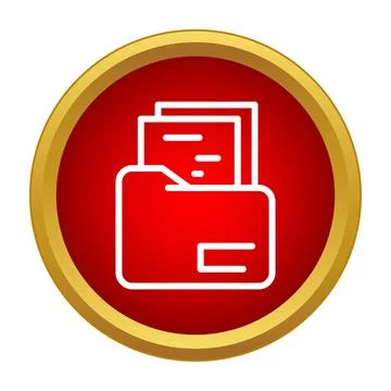 Document folder icon managing file storage archives イラスト素材