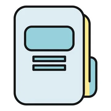 Document folder icon representing file organization and archive Stock Illustration