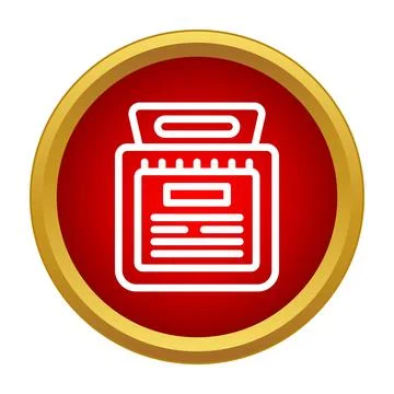 Document folder icon representing file and data organization Stock Illustration