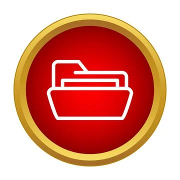 Document folder icon showing digital file organization Stockillustratie
