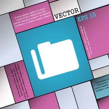 Document folder icon sign. Modern flat style for your design. Vector Stock Illustration