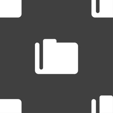 Document folder icon sign. Seamless pattern on a gray background. Vector Stock Illustration