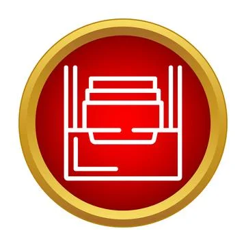 Document folder icon storing multiple files Stock Illustration