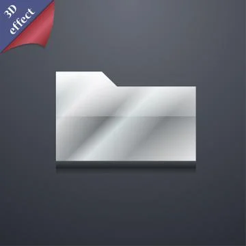 Document folder  icon symbol. 3D style. Trendy, modern design with space for  Stock Illustration