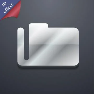 Document folder icon symbol. 3D style. Trendy, modern design with space for your Stock Illustration