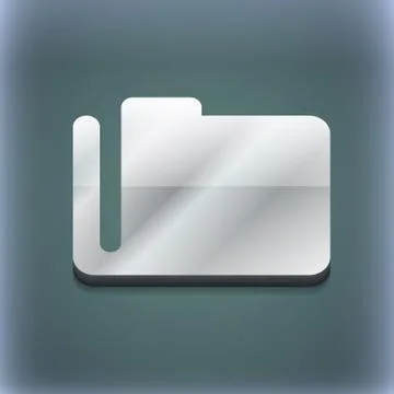 Document folder icon symbol. 3D style. Trendy, modern design with space for your Stock Illustration
