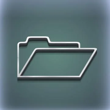 Document folder icon symbol. 3D style. Trendy, modern design with space for your Illustrazione stock