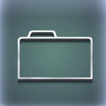 Document folder icon symbol. 3D style. Trendy, modern design with space for your Stock Illustration