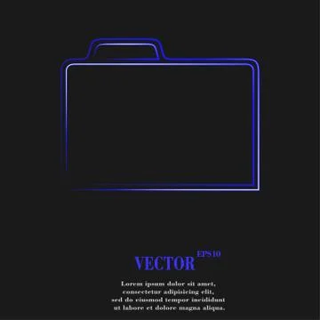 Document folder icon symbol Flat modern web design with long shadow and space Illustrazione stock