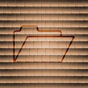 Document folder icon symbol Flat modern web design with long shadow and space Stock Illustration