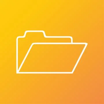 Document folder icon symbol Flat modern web design with long shadow and space fo Illustrazione stock