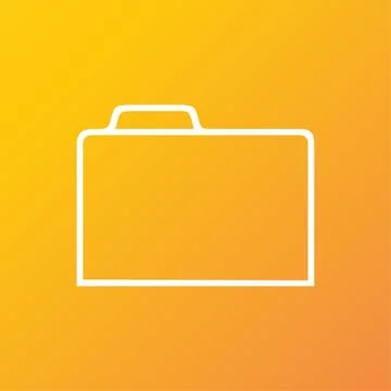 Document folder icon symbol Flat modern web design with long shadow and space fo Stock Illustration