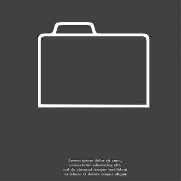 Document folder icon symbol Flat modern web design with long shadow and space fo Stock Illustration