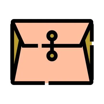 Document folder icon with tie closure Stock Illustration