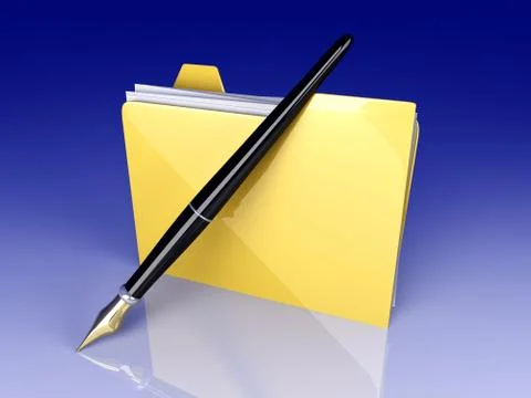 Document folder. Stock Illustration