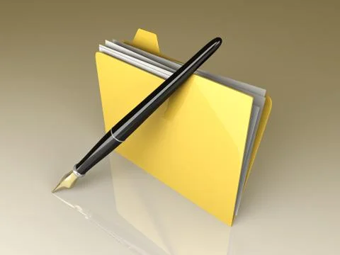Document folder. Stock Illustration