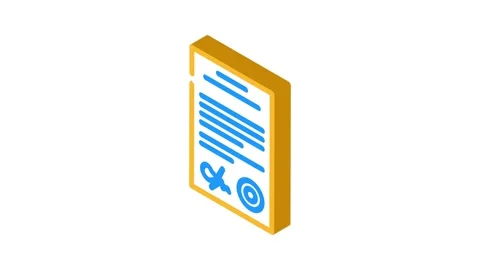 Document folder isometric icon animation Stock Footage 327295956