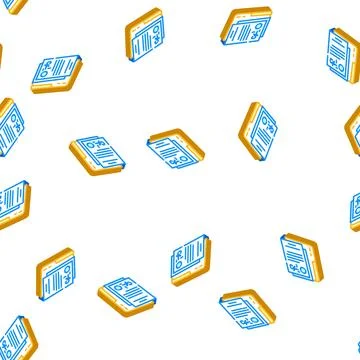 Document folder isometric icon seamless pattern 库存插图