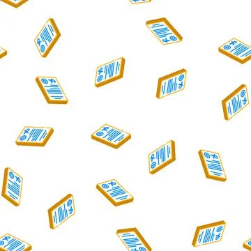 Document folder isometric icon seamless pattern Illustrazione stock