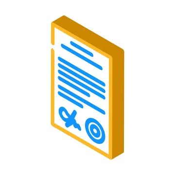 Document folder isometric icon vector illustration Illustrazione stock