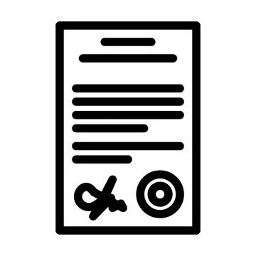 Document folder line icon vector illustration Stock Illustration