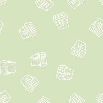 Document folder line seamless pattern Stock Illustration